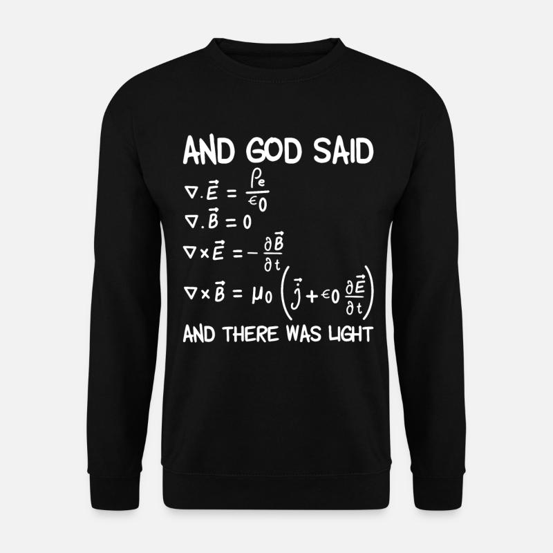 Maxwell Gleichungen Physik Geschenk Elektroniker - Unisex Pullover - Schwarz