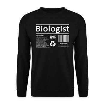 Biologist biology student science gift - Unisex Sweatshirt - black - Front - Alina (178cm) & Michal (187cm)