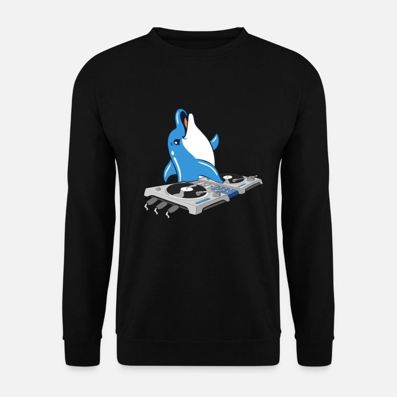 Delfin DJ - Unisex Pullover - Schwarz