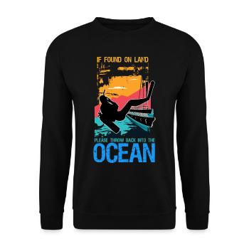 Plongée plongée en disant cadeau - Sweat-shirt Unisexe - noir - Devant - Alina (178cm) & Michal (187cm)