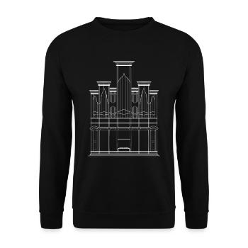 Organ Church Organist Organist Gift - Unisex Sweatshirt - black - Front - Alina (178cm) & Michal (187cm)