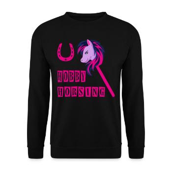 Hobby Horsing Hobby Horse - Unisex Pullover - Schwarz - Vorne - Alina (178cm) & Michal (187cm)