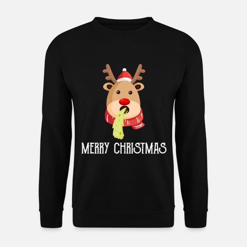 Ugly Christmas reindeer - Unisex Pullover - Schwarz