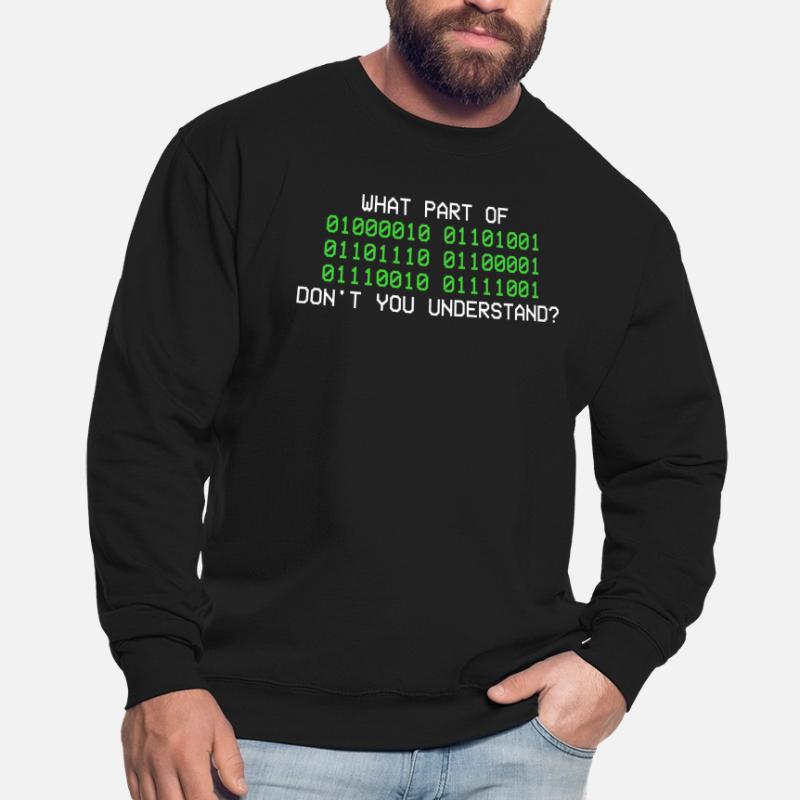 Code binaire programmeur informatique binaire Sweat-shirt Unisexe