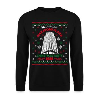Nakatomi Plaza Christmas Party 1988 Ugly Christmas - Unisex Sweatshirt - black - Front - Alina (178cm) & Michal (187cm)