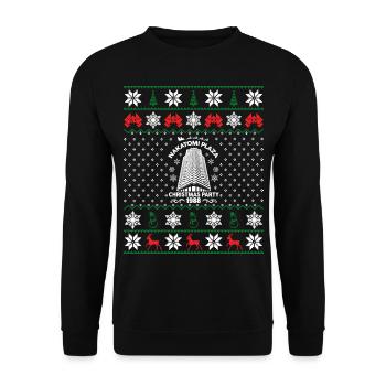 Nakatomi Plaza Christmas Party 1988 Ugly Christmas - Unisex Sweatshirt - black - Front - Alina (178cm) & Michal (187cm)