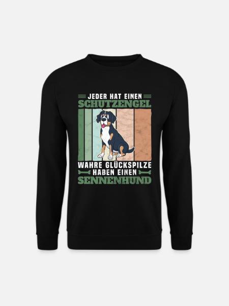 Schweizer Sennenhund Bauernhund - Schutzengel - Unisex Pullover - Schwarz