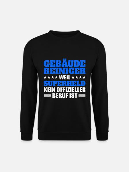 Gebäudereiniger Fensterputzer - Superheld - Unisex Pullover - Schwarz