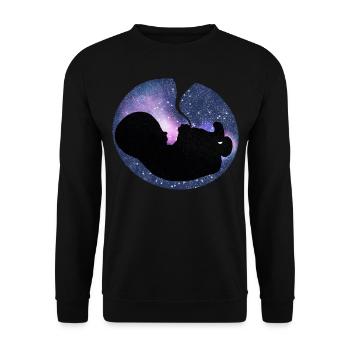 Bébé à ultrasons cadeaux de grossesse - Sweat-shirt Unisexe - noir - Devant - Alina (178cm) & Michal (187cm)