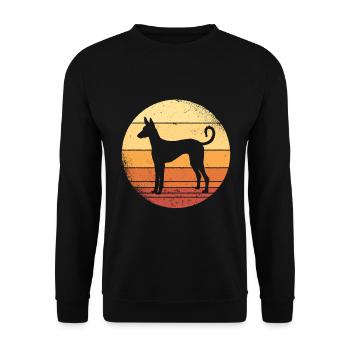 Podenco spanish hound graphic - Unisex Sweatshirt - black - Front - Alina (178cm) & Michal (187cm)