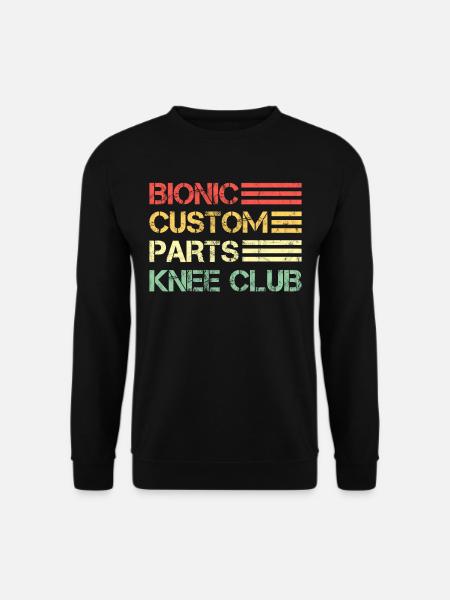 Knie Knieoperation Knieprothese Vintage - Unisex Pullover - Schwarz