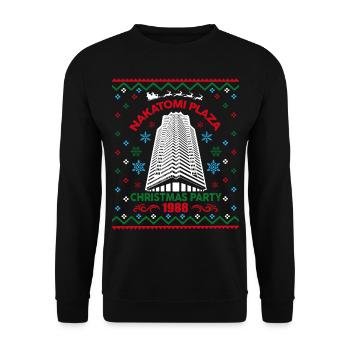 Nakatomi Plaza Christmas Party 1988 Ugly Christmas - Unisex Sweatshirt - black - Front - Alina (178cm) & Michal (187cm)