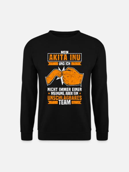 Akita Inu Shiba Inu japanischer Hund - Team - Unisex Pullover - Schwarz