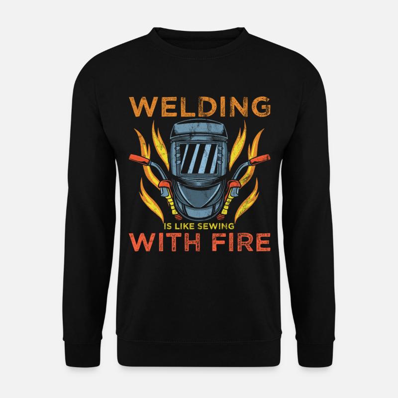 Schweißen Schweißer Spruch Geschenk - Unisex Pullover - Schwarz