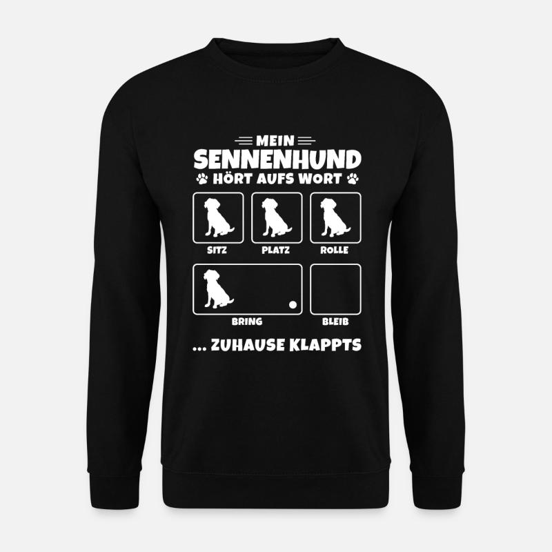 Schweizer Sennenhund Bauernhund Alm - Hundetricks - Unisex Pullover - Schwarz