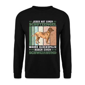 Hanovre Chien de soudeur Ange Gardien Cadeau - Sweat-shirt Unisexe - noir - Devant - Alina (178cm) & Michal (187cm)