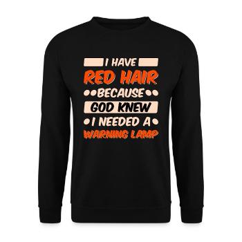 Team Ginger Beard Rothaariger Bart Rot - Unisex Pullover - Schwarz - Vorne - Alina (178cm) & Michal (187cm)