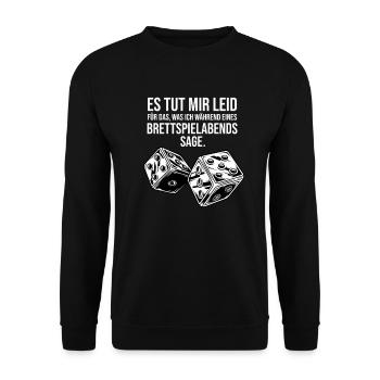 jeu de société dés jeu de société - Sweat-shirt Unisexe - noir - Devant - Alina (178cm) & Michal (187cm)