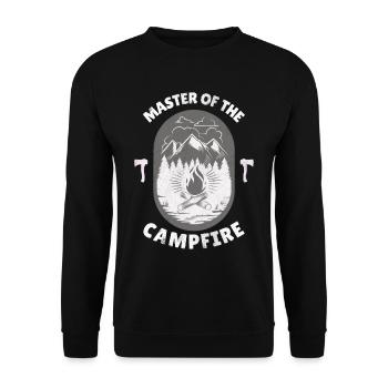 Camping Camper Wohnmobil Geschenk Natur Zelten - Unisex Pullover - Schwarz - Vorne - Alina (178cm) & Michal (187cm)