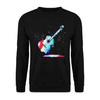Gitarre - Unisex Pullover - Schwarz - Vorne - Alina (178cm) & Michal (187cm)