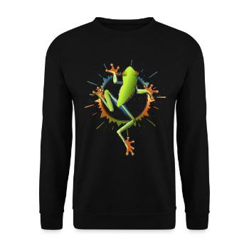 Frosch - Sweat-shirt Unisexe - noir - Devant - Alina (178cm) & Michal (187cm)