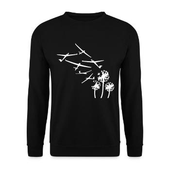 Glider pilot, glider, glider flying, pilot - Unisex Sweatshirt - black - Front - Alina (178cm) & Michal (187cm)