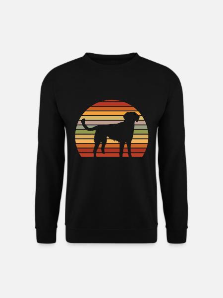 Kleiner Münsterländer Vintage Grafik Vorstehhund - Unisex Pullover - Schwarz