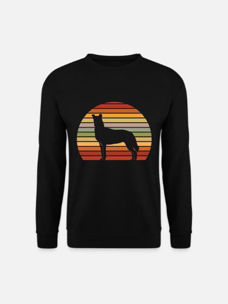 Kurzhaarcollie Vintage Familienhund Geschenk - Unisex Pullover - Schwarz