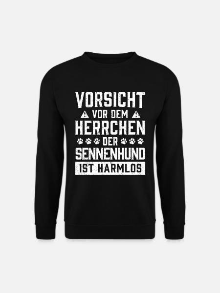 Schweizer Sennenhund Herrchen Bauernhund Spruch - Unisex Pullover - Schwarz