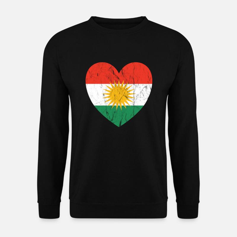 Her Biji Kurdistan Kurde Kurden Geschenk Herz - Unisex Pullover - Schwarz
