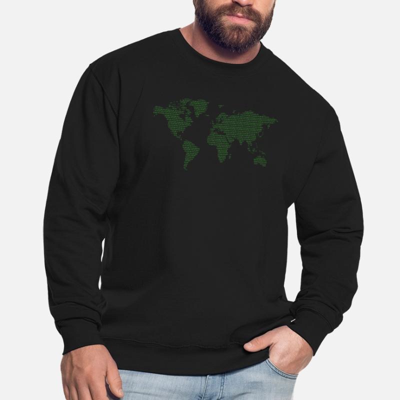 Binary Code Binary World Map World Code Unisex Sweatshirt