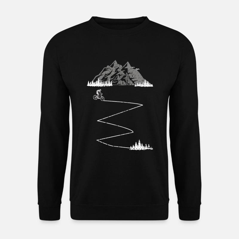 Real guys go downhill - Unisex Sweatshirt - black