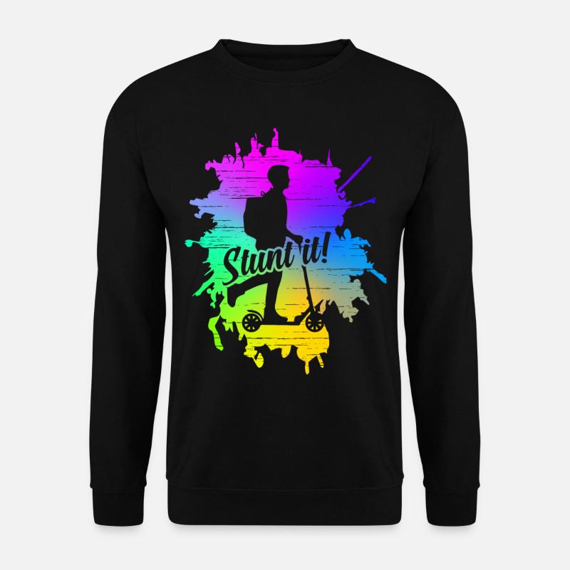Stunt-Scooter Tretroller retro Stunt It - Unisex Pullover - Schwarz