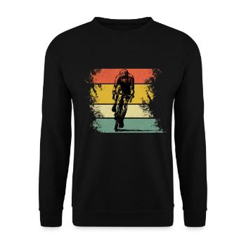 Radsport Radrennen Radfahrer Biker - Unisex Pullover - Schwarz - Vorne - Alina (178cm) & Michal (187cm)