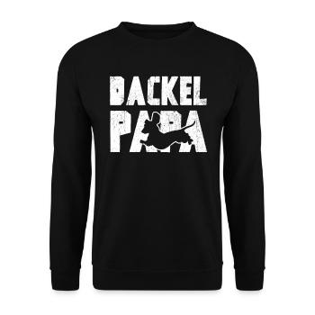 Dachshund Dad Master - Unisex Sweatshirt - black - Front - Alina (178cm) & Michal (187cm)