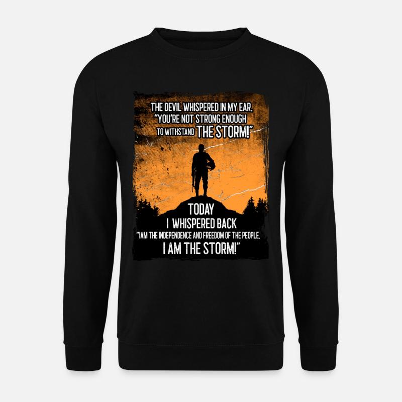 Soldat Armee Spruch - Unisex Pullover - Schwarz