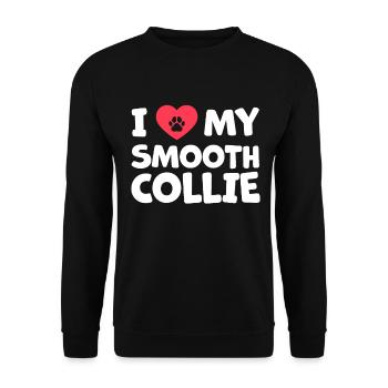 I love my Kurzhaarcollie Familienhund Geschenk - Unisex Pullover - Schwarz - Vorne - Alina (178cm) & Michal (187cm)