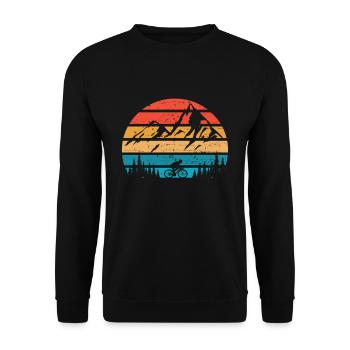 Faire du vélo - Sweat-shirt Unisexe - noir - Devant - Alina (178cm) & Michal (187cm)