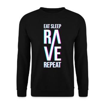 Eat Sleep Rave Repeat Cadeau - Sweat-shirt Unisexe - noir - Devant - Alina (178cm) & Michal (187cm)
