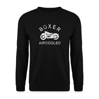 Boxer motor series motorcycle chopper biker gift - Unisex Sweatshirt - black - Front - Alina (178cm) & Michal (187cm)