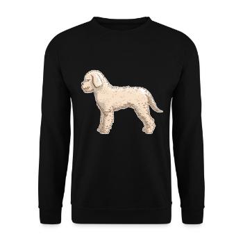 Lagotto Romagnol chien d’eau italien Graphique - Sweat-shirt Unisexe - noir - Devant - Alina (178cm) & Michal (187cm)