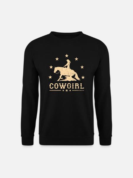 Westernreiten Reining Reiter Pferdeliebe Geschenk - Unisex Pullover - Schwarz