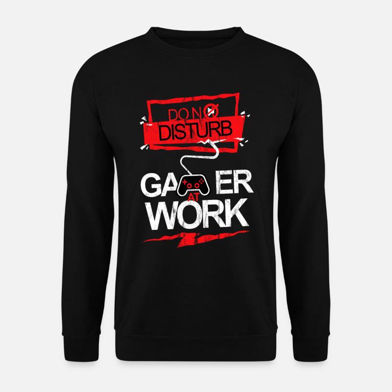 Gamer at work Games Zocker Geschenk - Unisex Pullover - Schwarz