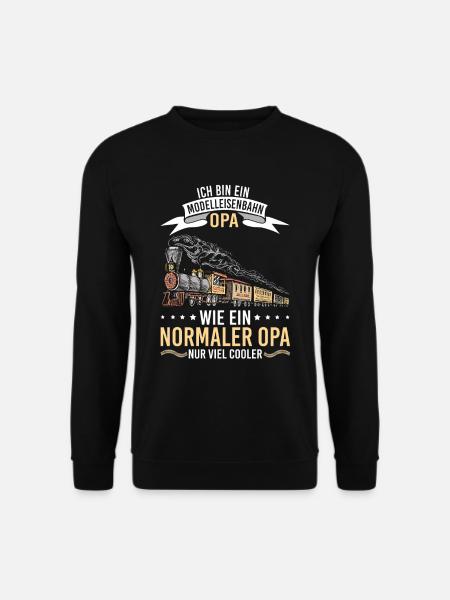 Modelleisenbahn Opa - Unisex Pullover - Schwarz