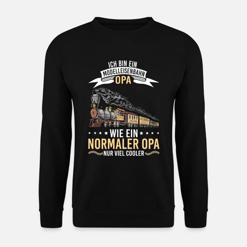 Modelleisenbahn Opa - Unisex Pullover - Schwarz