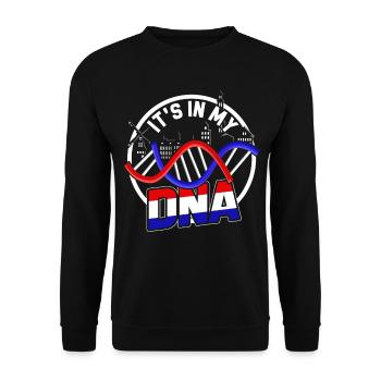 Pays-Bas Amsterdam Europa Dutch Drapeau Hollande - Sweat-shirt Unisexe - noir - Devant - Alina (178cm) & Michal (187cm)