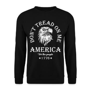 Don't Tread On Me America USA America Gift Idea - Unisex Sweatshirt - black - Front - Alina (178cm) & Michal (187cm)