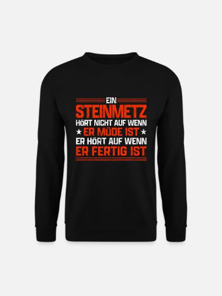 Ein Steinmetz hört nicht auf Steinbildhauer Spruch - Unisex Pullover - Schwarz
