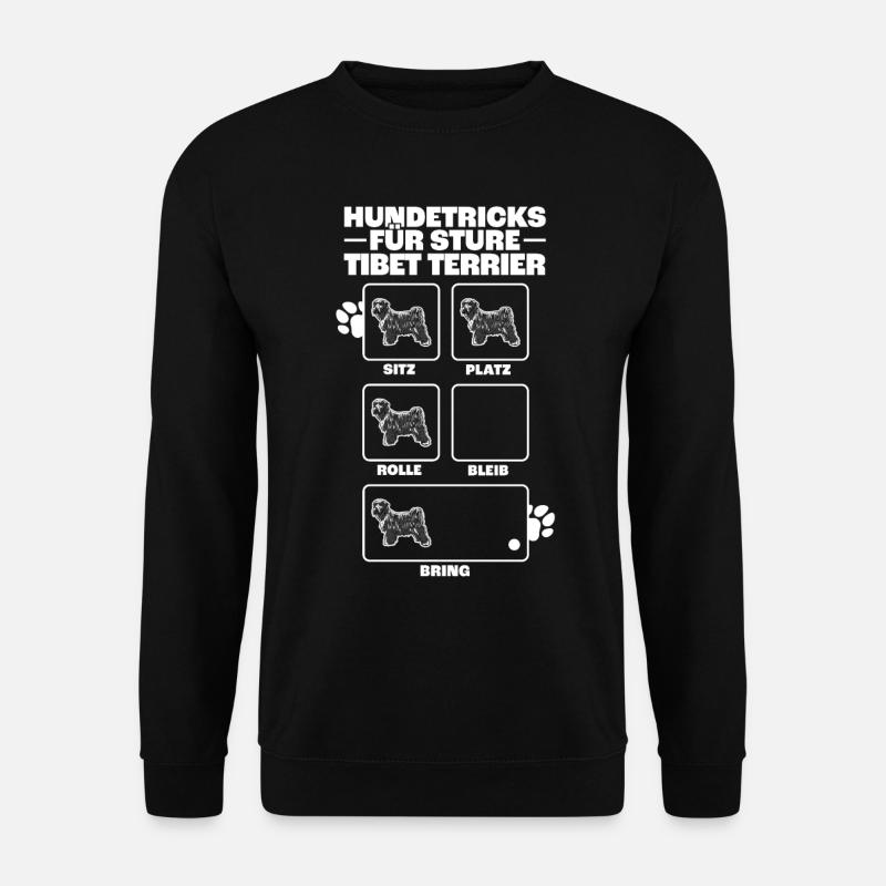 Tibet Terrier Hundetricks Terrier Hunde Geschenk - Unisex Pullover - Schwarz