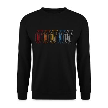 Tuba Graphic Tubist Tuba Player Gift - Unisex Sweatshirt - black - Front - Alina (178cm) & Michal (187cm)